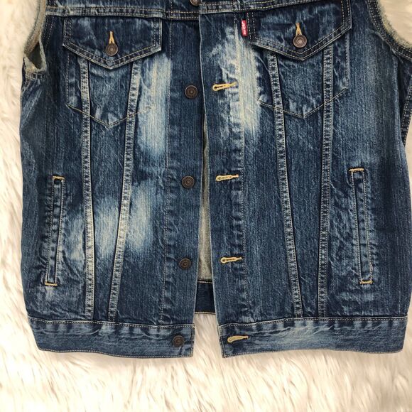 Levi’s Rugged Streetwear Grungecore Denim Vest, Outerwear, 90s-Y2K  SZ L - Picture 5 of 10
